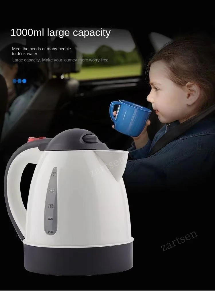 Description Picture 2 of item12V 24V Car Electric Kettle 1L Large Capacity Portable Travel Water Boiler Car Truck Travel Coffee Heated Tea Pot