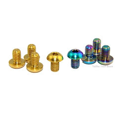 1Pcs Titanium Ti Bolt Hexagon Socket Half Round Head Screw For Bicycle Brake Block Stop Screw