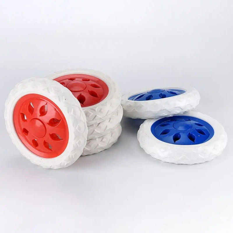 Description Picture 4 of item2Pcs Portable EVA Shopping Cart Wheels 6.3Inch Replacement Travelling Trolley Caster Anti Slip Flexible Tire Wheel