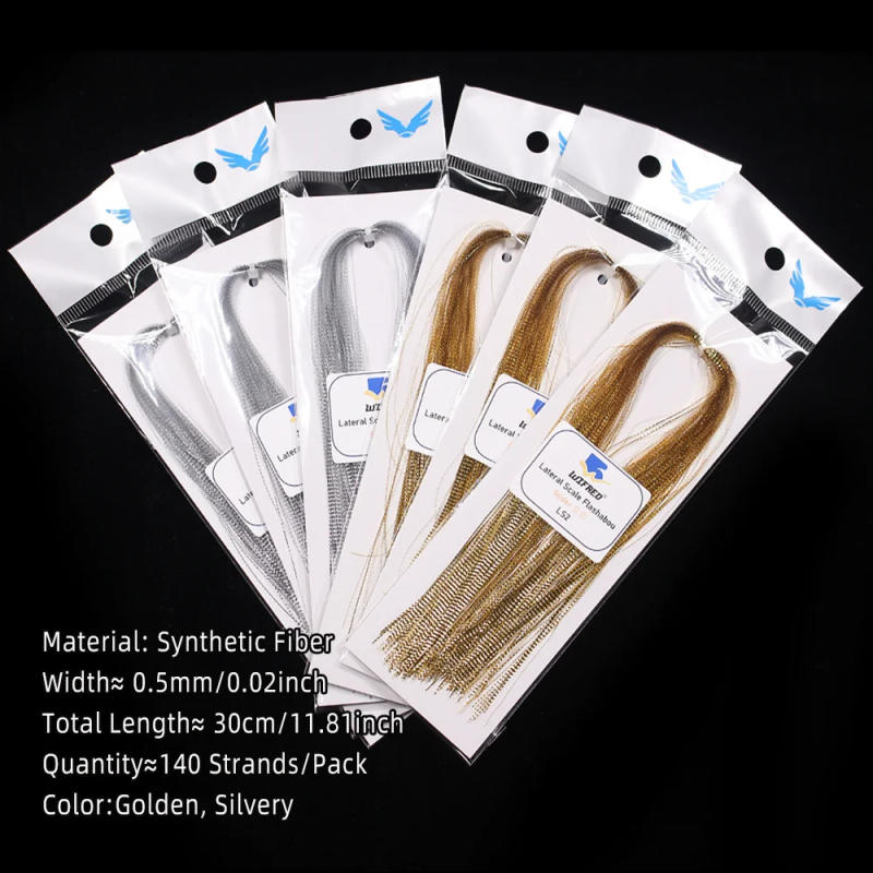 Description Picture 4 of itemVampfly 1/2packs Lateral Scale Flash Tinsel Fly Tying Materials For Minnow Jigs Bass Trout Saltwater Streamer Flies Fishing Lure
