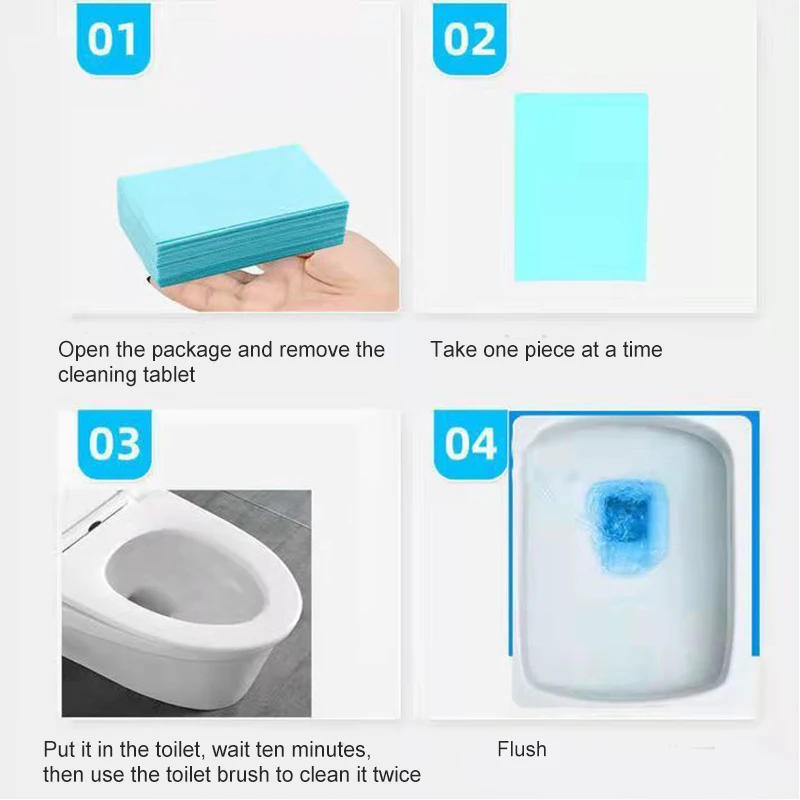 Description Picture 4 of item120Pcs Toilet Cleaner Sheet for Mopping Toilet Cleaning Hygiene Toilet Deodorant Yellow Dirt Toilet Cleaning Products