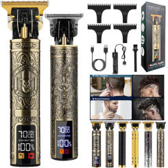 Free Shipping Lcd Display Cordless Women's Men Professional Electric Beard Body Barber Shop Hair Shaver Haircut Razor Machine