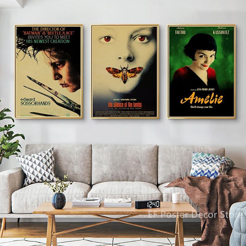 Description Picture 4 of itemHot Classic Movie Poster Leon Godfather TV Film Prints Posters Vintage Home Room Club Wall Decor Gift Art Picture Retro Painting