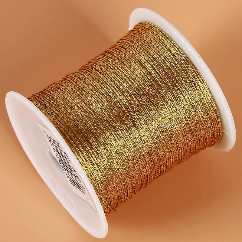 Description Picture 3 of itemGolden Gold Silver Rope Chinese Knot Cord String Sewing Machine Threads Crafts Gift Thread Cord For Wedding Christmas Rope Line
