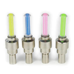 Bicycle Light Led Air Nozzle Lamp Fine Workmanship Auto Styling Auto LED NEON Light Tire Wheel Valve Cap for Modification 1PC