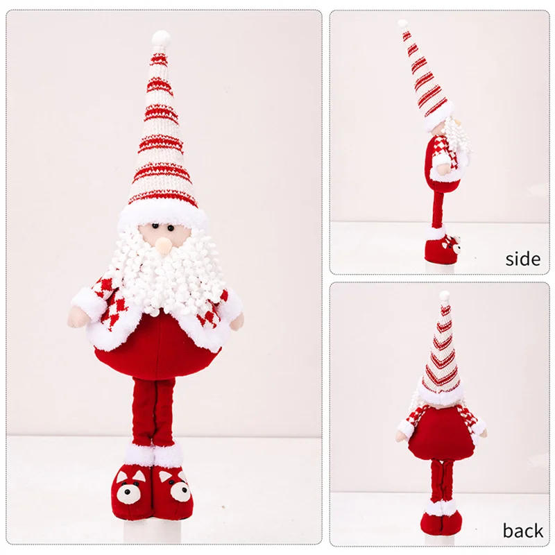 Description Picture 6 of itemSanta Stretchable Plush Doll, Christmas Decorations Doll Santa Claus Standing Doll Snowman Elk Telescopic Decor