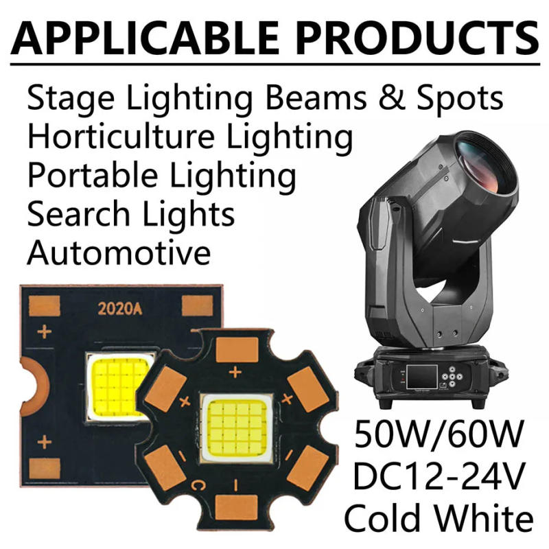 Description Picture 5 of item60W LED Beads DC12-14V Copper LED Chip Lamp 3.5A 4.5A 4200LM For Scooter Accessories Fog Lights Motorcycle Lights Battery Lights