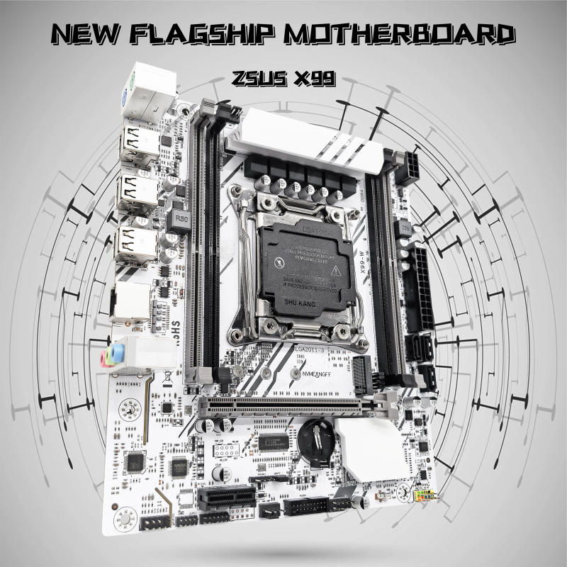 Description Picture 2 of itemZSUS X99-W Motherboard Set Kit With LGA2011-3 Xeon E5 2666 V3 CPU DDR4 16GB (1*16GB) 2133MHZ RAM Memory NVME M.2 SATA