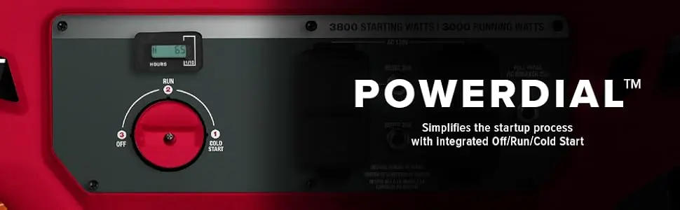 Description Picture 3 of itemPM3800 3,800-Watt Gas-Powered Portable Open Frame Generator - Ultra-Quiet Performance - Ideal for Home, Camping, RV an