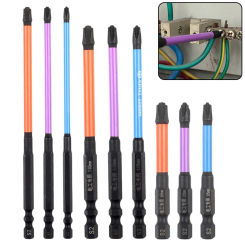 1pcs 65-150mm Electrician Screwdriver Bits Slotted Cross Magnetic Screwdriver Bit With Magnetizer FPH1 FPH2 FPH3 FPZ1 FPZ2 FPZ3