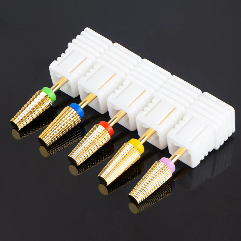 Description Picture 3 of item5 in 1 Carbide Tungsten Steel Nail Drill Bits For Remove Nail Polish Gel UV Gel Nail Drill Bit Milling Cutter Accessory