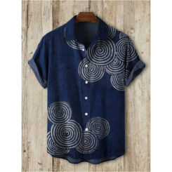 Herren hemd Sommer Casual Fashion Kurzarmhemd für Herren lose atmungsaktive Hawaii hemd Mann lässig Herren bekleidung Top