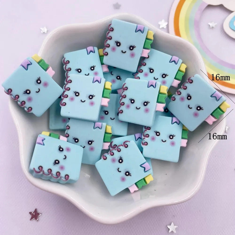 Description Picture 5 of itemHand Painted Resin Kawaii Colorful Mini Learning Tools Scrapbook Flatback Stone Figurine 10PCS DIY Decor Accessories Craft OM279
