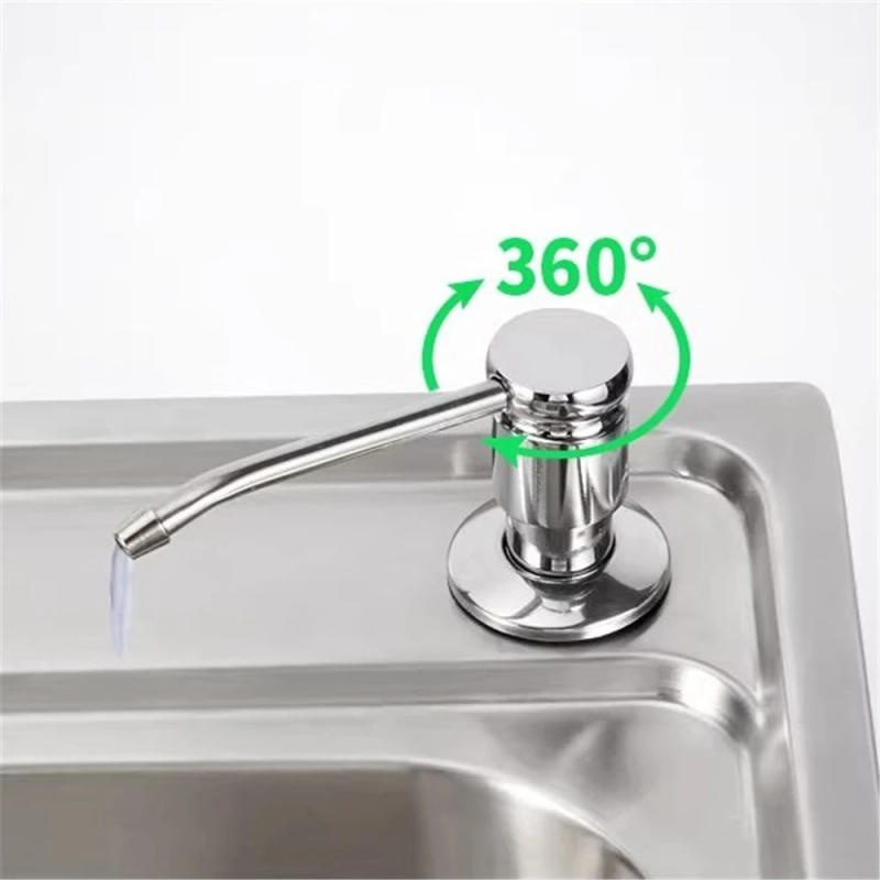 Description Picture 5 of itemStainless Steel Soap Dispenser for Kitchen Sink Detergent Dispenser Bathroom Manually Press Liquid Dispenser Kitchen Accessories
