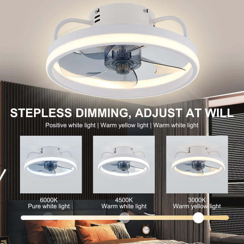 Description Picture 6 of itemModern LED ceiling fan with adjustable two-way blade timer and remote control tri-color adjustable bedroom living room kitchen