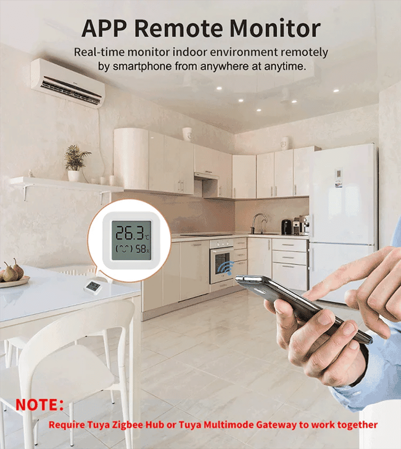 Description Picture 6 of itemTuya Zigbee Mini Temperature and Humidity Sensors with Built-in Batteries
