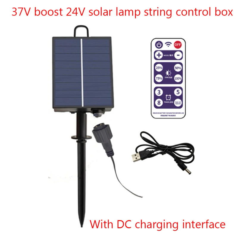 Description Picture 6 of item1200MAH Solar Battery Control Box Kit Lithium Battery Panel for 3V 24V LED String Strip Lamp Charging With Remote Control