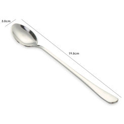 Stainless Steel Coffee Spoon Long Handle Milk Tea Coffee Stirring Scoop Dessert Cafe Mixing Kitchen Gadgets
