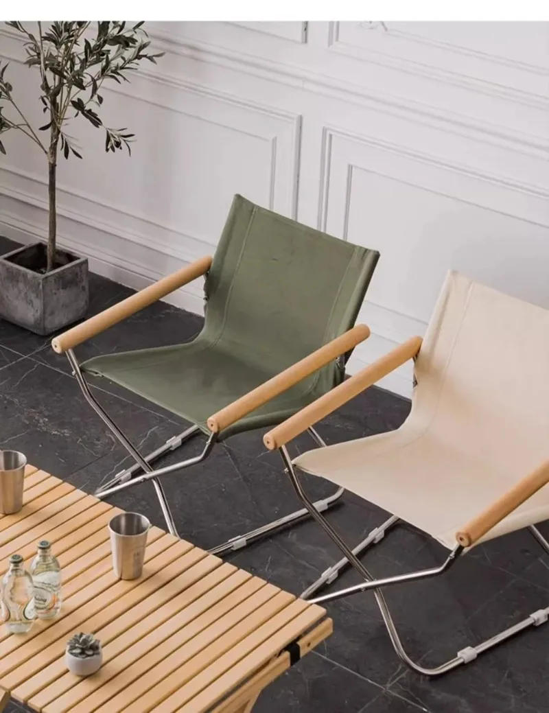 Description Picture 2 of itemModern Portable Folding Chairs Comfortable Chaise Lounges Ergonomic Armchairs for Living Room Backrest Recliner Chair Furniture