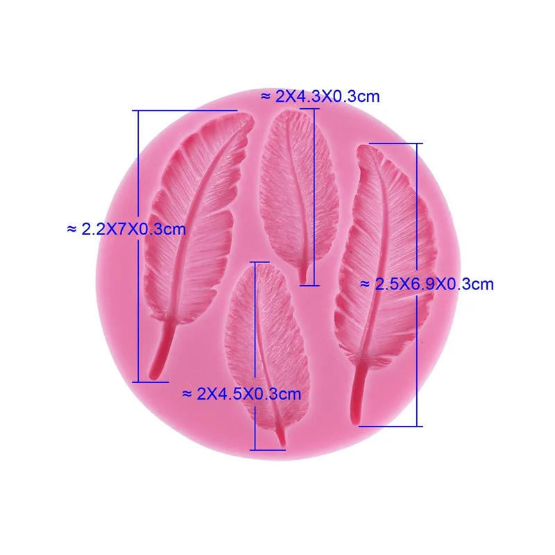 Description Picture 6 of itemAngel Wings/Feather Silicone Mold Ultralight Clay DIY Fondant Cake Decoration Tool Soft Pottery Polymer Wing Modeling Tool