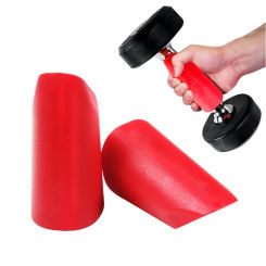 1Pair Dumbbell Barbell Grips Handles Silicone Anti-Slip Protect Pad For Pull Up Weightlifting Support Gym Body Building Workout