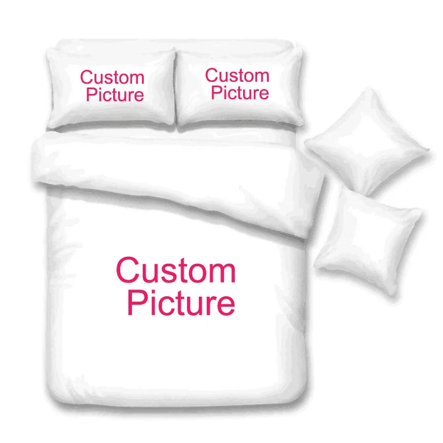 Description Picture 4 of item3D Printed Custom Bedding Set Microfiber Customized Duvet Cover with Pillowcases Twin Full Queen King Size Any Picture Size