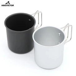 Hikevictor Camping Coffee Cup 300ML Aluminum Ultralight Tea Mug Folding Handle Hiking Picnic Outdoor Kit Travel Cookware