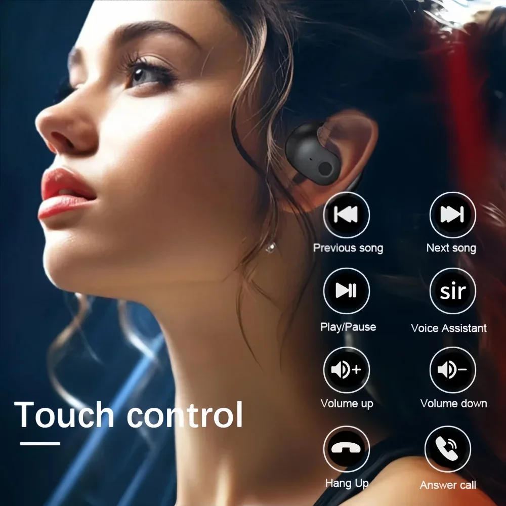 Description Picture 4 of itemOWS Wireless Headphones Bluetooth 5.3 Headset with Mic HiFi Stereo Sound Earphones Smart Touch Sports Waterproof Earbuds