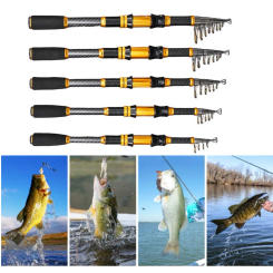 1.8m-3.0m Carbon Spinnings Fishing Rod Short-Section Contraction Fishing Rod EVA Handle 180cm 210cm 240cm 270cm 300cm