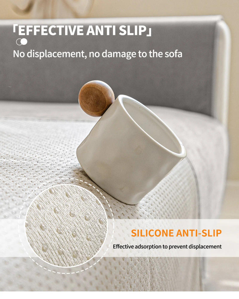 Description Picture 5 of itemWaterproof Sofa Cover Solid Color Living Room Sofa Cushion Non-Slip Sofa Cushion Armrest Combination Covers