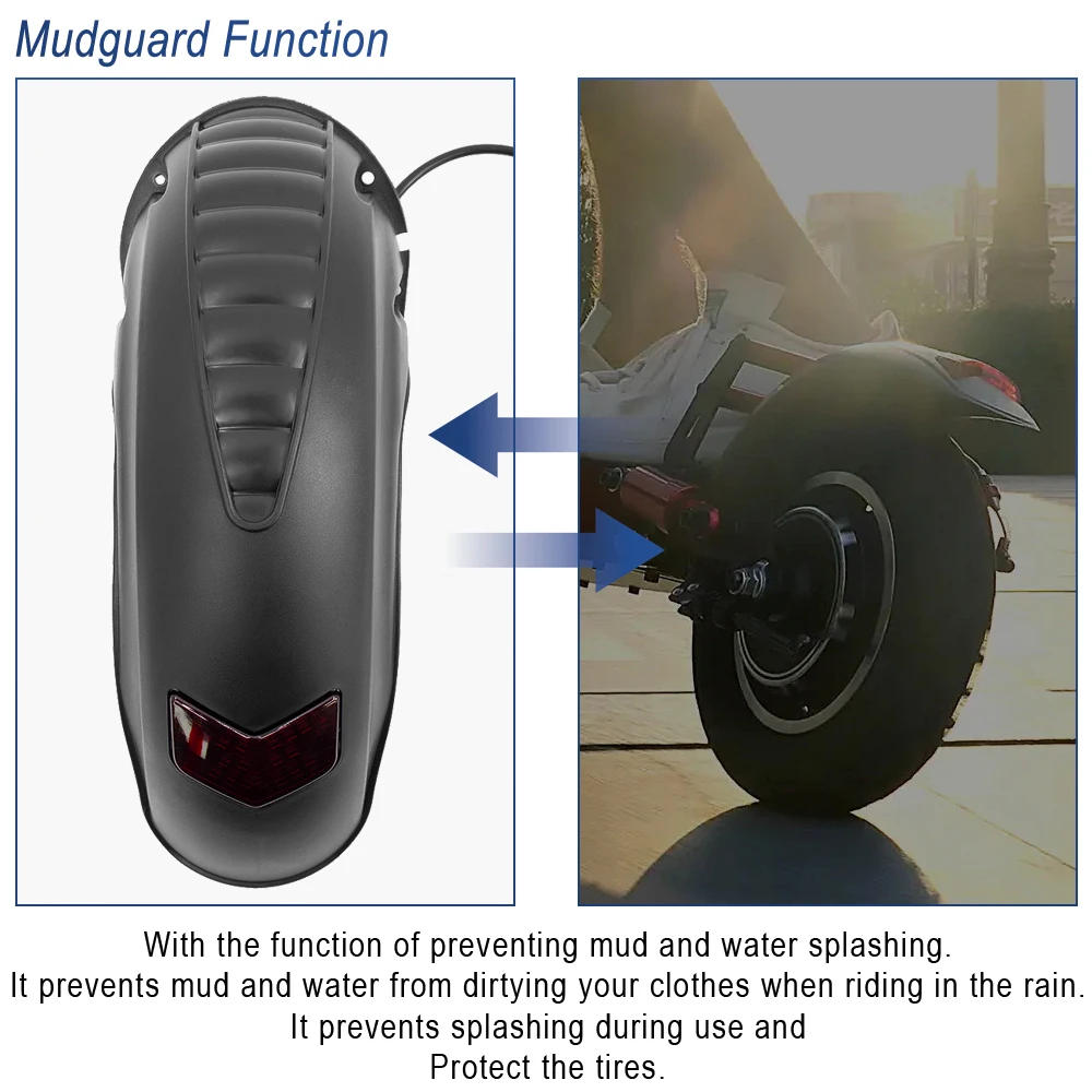 Description Picture 5 of itemRear Fender with Brake Light New Electric Scooter Mudguard for KUGOO M4/M4 PRO for 10 Inch Kickscooter Replacement Parts