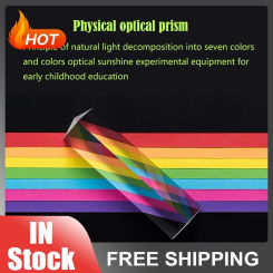 25X25X80MM Triangular Prism Rainbow Prisma Crystal Glass Photographic Prisme Color Prisms Physics Children's Light Experiment