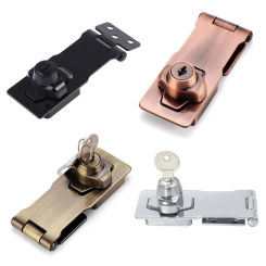 90 Degrees Rotation Knob Keyed Locking Hasp Double Door Cabinet Lock Twists Knob Keyed Locking Hasp Easy to Install Dropshipping