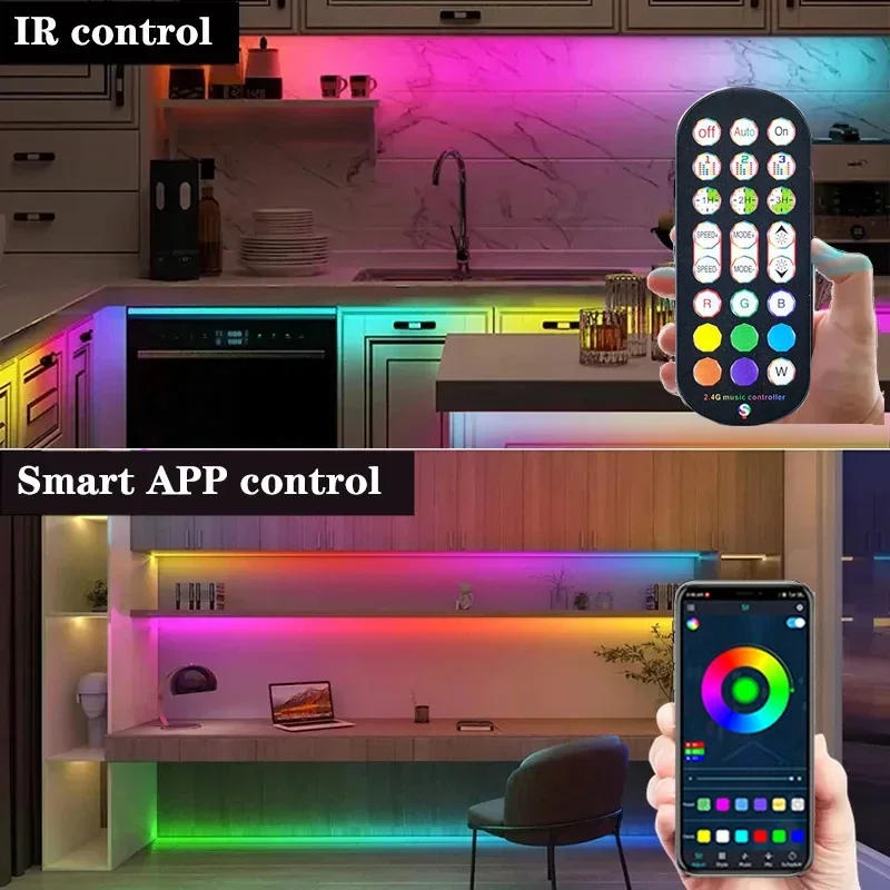 Description Picture 4 of itemWS2812B WS2811 2.4G LED Bluetooth Controller And 24key Remote Control for Addressable Smart RGB LED Strip Lights Tape DC5-24V