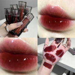 6 Color Mirror Dyeing Lip Gloss Moisturizer Liquid Lipstick Waterproof Long Lasting Pink Lip Tint Korean Natural Makeup Cosmetic