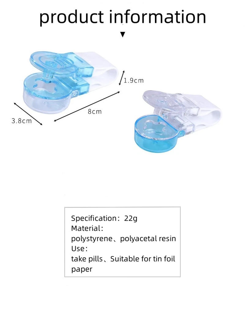 Description Picture 3 of itemPortable Pill Taker Medicine Storage Box Anti Pollution Pill Tablet Crusher for Personal Health Care