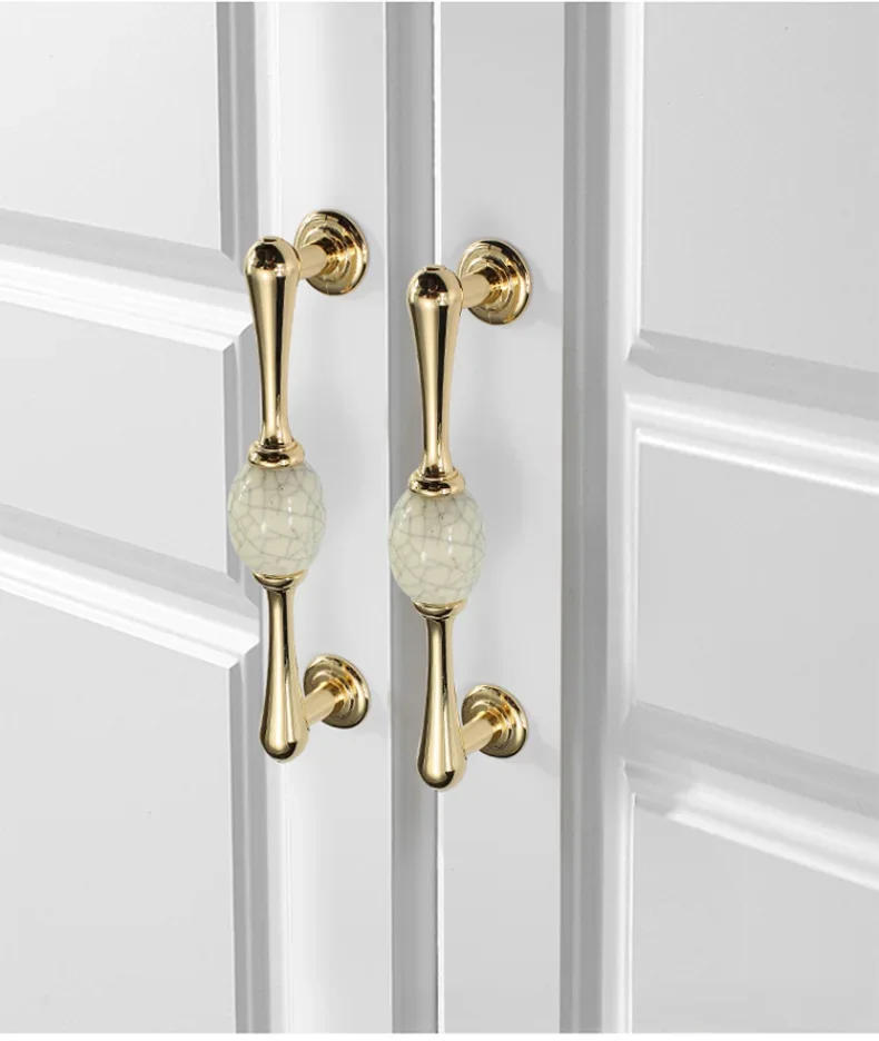 Description Picture 6 of itemEuropean Fashion White Ceramic Cabinet Door Handles Drawer Knobs Kitchen Cupboard Wardrobe Door Pulls Furniture Hardware