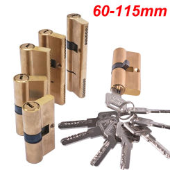Cylinder Anti-Theft Lock 65 70 80 90 115mm Cylinder Biased Lock  Entrance Brass Door Lock Lengthened Core Extended 8 Keys