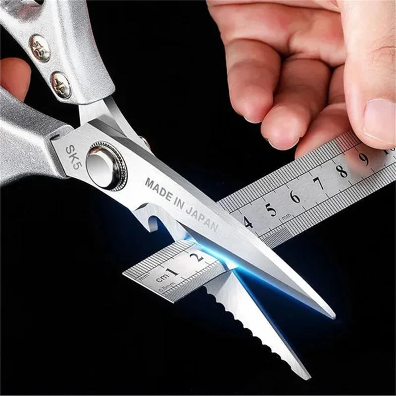 Description Picture 3 of itemStainless Steel Kitchen Scissors Multifunctional Chicken Bone Scissors Shear Fish Duck Cut Chef Professional Scissors Knife Tool