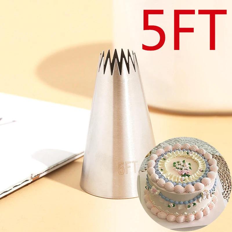 Description Picture 3 of itemBCMJHWT 1/4pcs Cake Decorating Tips Set Russian Open Star Piping Nozzles Tips Cupcake Cookies Icing Piping Pastry Nozzles #9FT