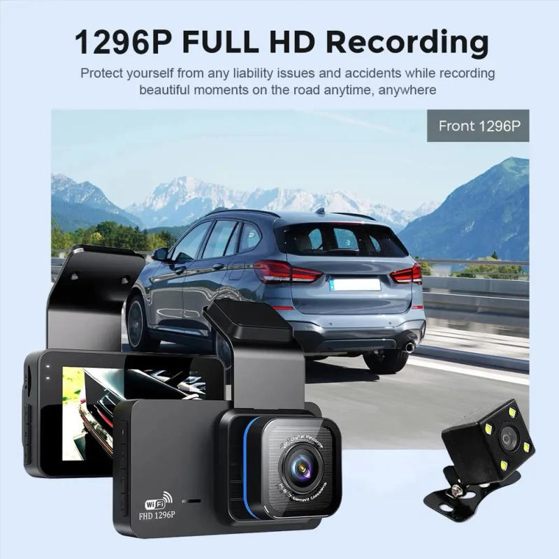 Description Picture 2 of itemHD 1080P 3-Inch Driving Recorder Car Charge WIFI Dual Lens Front And Rear Dual Lens Dash Cam Vehicle Accessories Black Box