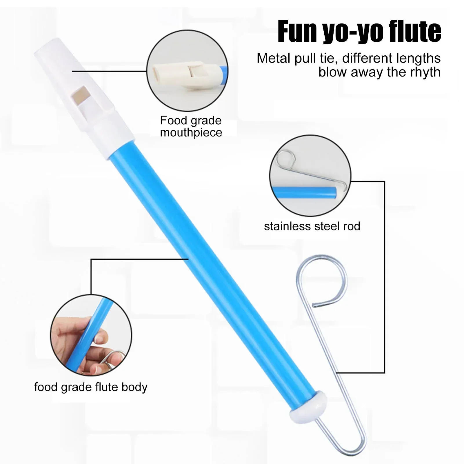 Description Picture 5 of item1PC Musical Instrument Slide Whistle Toy Blowing Flute Children Classic Musical Toys for Kids Parent-Child Games Funny Gift