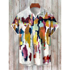 Herren hemd Sommer Casual Fashion Kurzarmhemd für Herren lose atmungsaktive Hawaii hemd Mann lässig Herren bekleidung Top