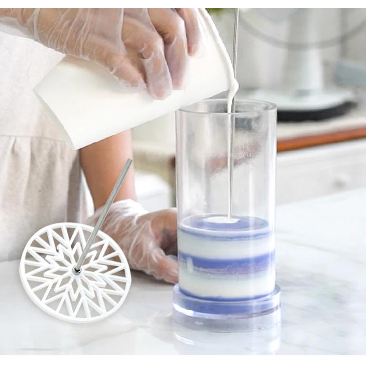 Description Picture 5 of itemKaleidoscope Scented Candle Flowers Flake Render Cold Made Essential Oil Soap Mold DIY Handmade Container Candle/soap Mold