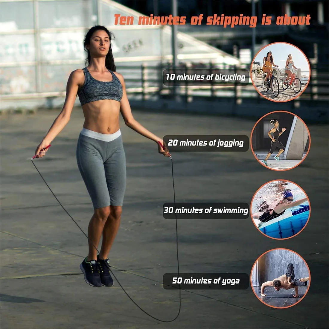 Description Picture 6 of itemSpeed Jump Rope Crossfit Men Women Kids Gym Workout Equipment Steel Wire Bearing Adjustable Fitness Training Tool Multiple Color