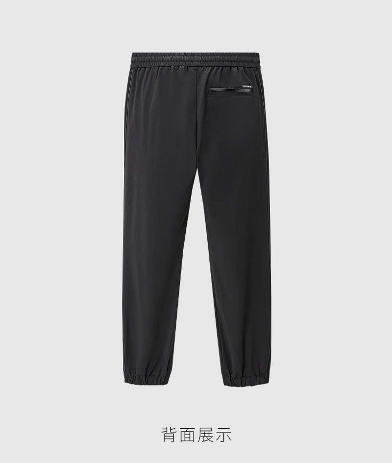 Description Picture 3 of itemMen's elastic waist tie cropped pants  Spring and summer new style loose legged printed sweatpants and casual pants for men