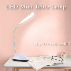 White Mini 4 LEDs Book Lamp Flexible Reading Lamp Study Room Office Desk Lamp Night Lighting Bedside Lamp Dormitory Study Lights