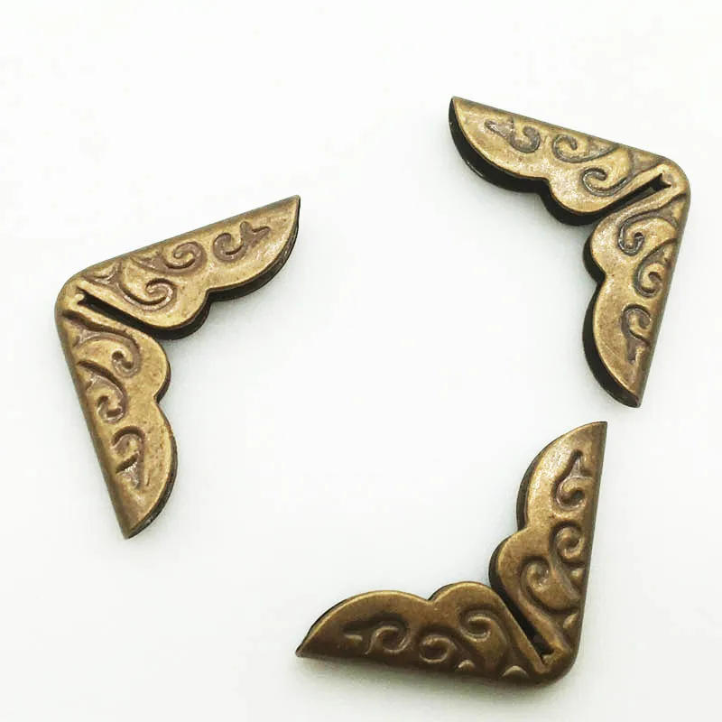 Description Picture 6 of item50PCS/Lot 14X14X3mm Bronze Metal Book Corners For Photo Albums Menus Folders DIY Scrapbooking Decor Corner Protectors QTG290-50