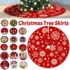 60/90CM Cartoon Christmas Tree Skirt Crafts Tree Surround Base Set Merry Christmas Decorations for Home Xmas Ornaments Navidad