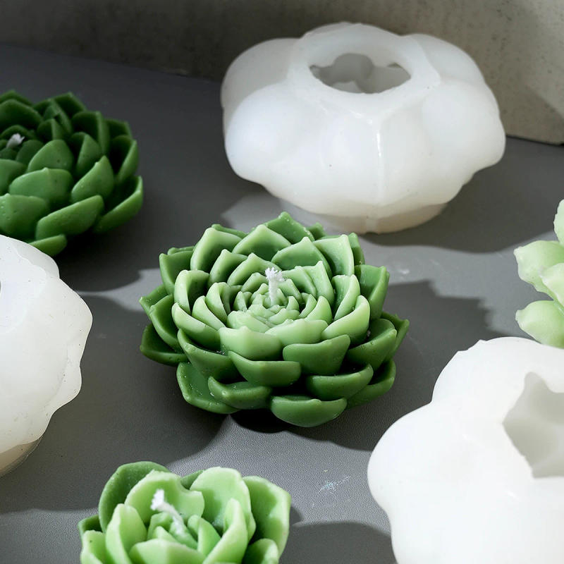 Description Picture 3 of item3D Succulent Candle Silicone Mold DIY Handmade Plant Scented Soap Resin Mold Chocolate Dessert Mould Plaster Craft Ornament Tool
